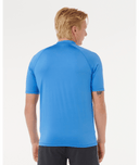 RIP CURL STAPLER UPF SHORT SLEEVE RASH VEST - BLUE GUM