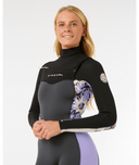 RIP CURL WOMENS DAWN PATROL 4/3MM CHEST ZIP - PURPLE