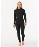 RIP CURL WOMENS DAWN PATROL 4/3MM BACK ZIP - BLACK