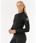 RIP CURL WOMENS DAWN PATROL 4/3MM BACK ZIP - BLACK