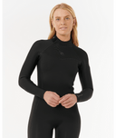 RIP CURL WOMENS DAWN PATROL 4/3MM BACK ZIP - BLACK