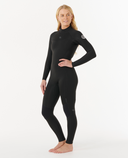 RIP CURL WOMENS DAWN PATROL 4/3MM BACK ZIP - BLACK