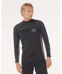 RIP CURL DRIVE UPF LONG SLEEVE RASH VEST - BLACK