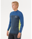 RIP CURL DRIVE UPF LONG SLEEV RASH VEST - LIGHT NAVY