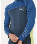 RIP CURL DRIVE UPF LONG SLEEV RASH VEST - LIGHT NAVY