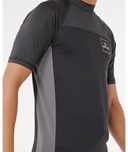 RIP CURL DRIVE UPF SHORT SLEEVE RASH VEST - BLACK