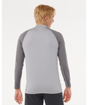 RIP CURL SHOCK UPF LONG SLEEVE RASH VEST - GREY MARLE