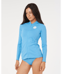 RIP CURL PREMIUM SURF ZIP THRU LS U - AZURE BLUE