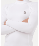 RIP CURL SEARCH UPF PERFORMANCE LONG SLEEVE RASH VEST - WHITE