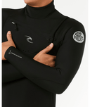 RIP CURL DAWN PATROL CHEST ZIP 4/3MM - BLACK