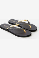 RIP CURL SCRIPT WAVE BLOOM OPEN TOE - BLACK/GOLD