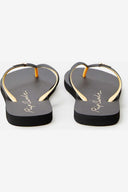 RIP CURL SCRIPT WAVE BLOOM OPEN TOE - BLACK/GOLD