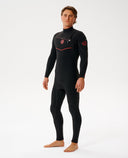 RIP CURL FLASHBOMB FUSION 3/2mm CHEST ZIP - BLACK