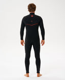 RIP CURL FLASHBOMB FUSION 3/2mm CHEST ZIP - BLACK