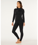 RIP CURL WOMENS TRAD BACK ZIP 3/2MM - BLACK