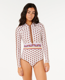 AMARE L/S UPF SURFSUIT - OFF WHITE