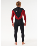TRAD BACK ZIP 3/2mm - BLACK