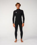 RIP CURL ELASTO 3/MM ZIP FREE WETSUIT - BLACK