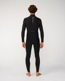 RIP CURL ELASTO 3/MM ZIP FREE WETSUIT - BLACK