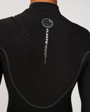RIP CURL ELASTO 3/MM ZIP FREE WETSUIT - BLACK