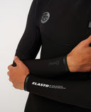 RIP CURL ELASTO 3/MM ZIP FREE WETSUIT - BLACK