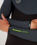 RIP CURL ELASTO 3/2MM ZIP FREE WETSUIT - CHARCOAL LIME