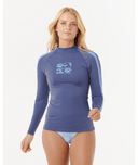 RIP CURL OCEANIC LS RASH VEST - NAVY