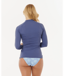 RIP CURL OCEANIC LS RASH VEST - NAVY