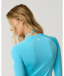 CLASSIC SURF UPF BRUSHED LONG SLEEVE RASH VEST - SKY BLUE