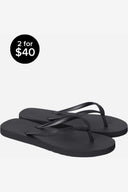 BONDI BLOOM OPEN TOE - BLACK