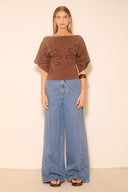 MON RENN VENTURE KNIT TOP - CACAO