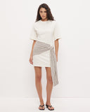 MON RENN ELKI MINI DRESS - CREAM STRIPE