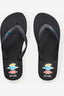 RIP CURL ICONS OF SURF BLOOM OPEN TOE - BLACK/BLUE