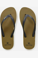 RIP CURL BRAND LOGO BLOOM OPEN TOE - OLIVE