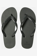 RIP CURL BRAND LOGO BLOOM OPEN TOE - BLACK