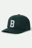 BRIXTON BIG B MP CAP - DEEP FOREST FLANNEL