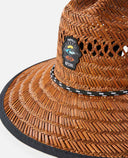 RIP CURL LOGO STRAW HAT - BROWN