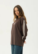 AFENDS COMMUNITY GARDEN LONG SLEEVE TEE - COFFEE