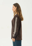 AFENDS COMMUNITY GARDEN LONG SLEEVE TEE - COFFEE