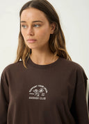 AFENDS COMMUNITY GARDEN LONG SLEEVE TEE - COFFEE