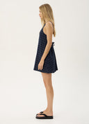 AFENDS SAMMY SEERSUCKER MINI DRESS - THEA MIDNIGHT CHECK
