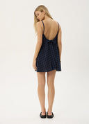 AFENDS SAMMY SEERSUCKER MINI DRESS - THEA MIDNIGHT CHECK
