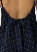 AFENDS SAMMY SEERSUCKER MINI DRESS - THEA MIDNIGHT CHECK