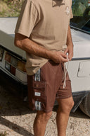 RHYTHM PANEL STRIPE TRUNK - CHOCOLATE