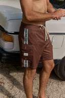 RHYTHM PANEL STRIPE TRUNK - CHOCOLATE