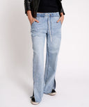 ROADHOUSE WIDE LEG DRAWSTRING JEANS - SALTY DOG
