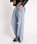 ROADHOUSE WIDE LEG DRAWSTRING JEANS - SALTY DOG