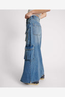 ONE TEASPOON 90S CARGO POCKET COLUMN DENIM - PACIFICA