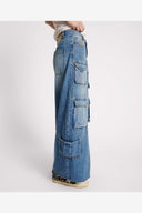 ONE TEASPOON 90S CARGO POCKET COLUMN DENIM - PACIFICA