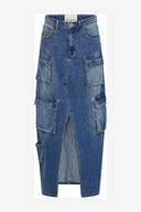 ONE TEASPOON 90S CARGO POCKET COLUMN DENIM - PACIFICA